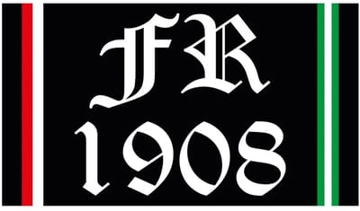 FR.KZK VLAG FR1908 ROOD WIT RECHTE LIJNEN