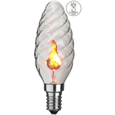 Star Trading Kaarslamp barokstijl met vlameffect - E14 - 3W - Super Warm Wit - <2200K