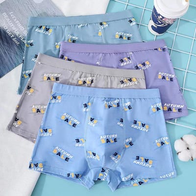 Jongensondergoed Mid-waist Gepersonaliseerde tienerstudent Comfortabele kindershorts Hoofd Antibacterieel Kruis Antibacterieel Herenshorts XXXXL gray