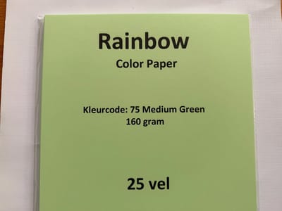 Rainbow kl-75 medium groen 25 vel 160 gram papier