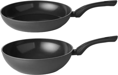 Sola Pannenset Stonehenge 2-Delig - Koekenpan ø 28 cm en Wokpan ø 28 cm - keramische anti-aanbaklaag