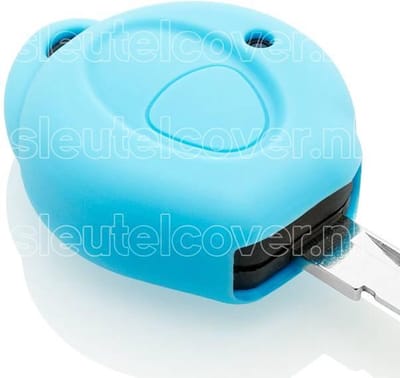 Autosleutel Hoesje geschikt voor Peugeot - SleutelCover - Silicone Autosleutel Cover - Sleutelhoesje Lichtblauw