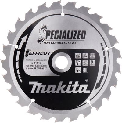 Makita E-11178 Afkortzaagblad Hout | Efficut | 190 x 20 mm | 25-tands