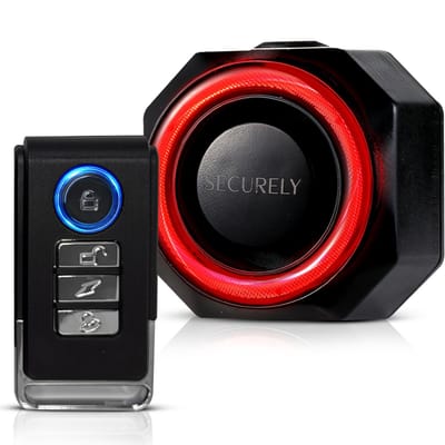 Securely 4-in-1 Fietsalarm met Achterlicht en Afstandsbediening – 110 dB Anti-Diefstal Alarm – Automatisch Remlicht – Elektronische Fietsbel – IP65 Waterbestendig – USB-C Oplaadbaar – voor Fiets, E-Bike en Fatbike