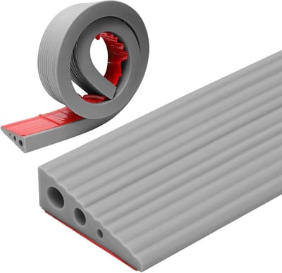 Drempelhelling 100 x 6.5 x 2.5 cm, Antislip PVC Rolstoelhelling, Rubber Drempel Ramp voor Rolstoel, Kinderwagen, Looprek of E-Scooter (Grijs)