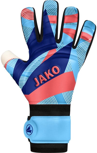 Jako River Supersoft Nc Keepershandschoenen - Hemelsblauw / Koraal / Navy | Maat: 9
