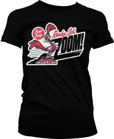 Looney Tunes Road Runner BEEP BEEP Girly Tee dames-T-shirt zwart