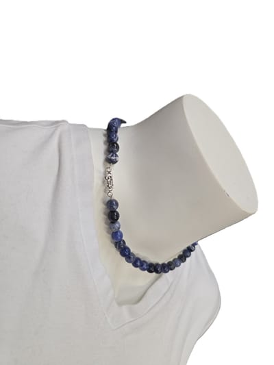 Sodaliet Kogelcollier 8mm met boeisluiting