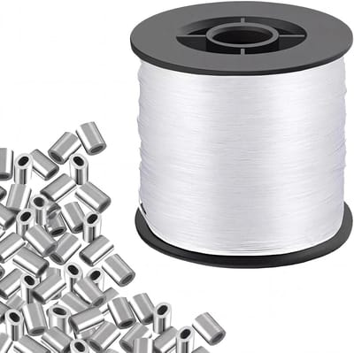 SnelShoppen - 0.8mm x 200m Nylon Vislijn Transparant - Scheurvast en Sterk Nylon Draad voor Onzichtbare Decoratie, DIY Knutselen, Vissen en Sieraden M