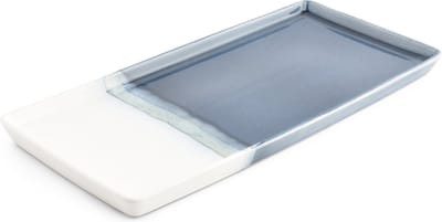 Salt & Pepper Serveerschaal 14x32cm blauw Flow (Set van 2)