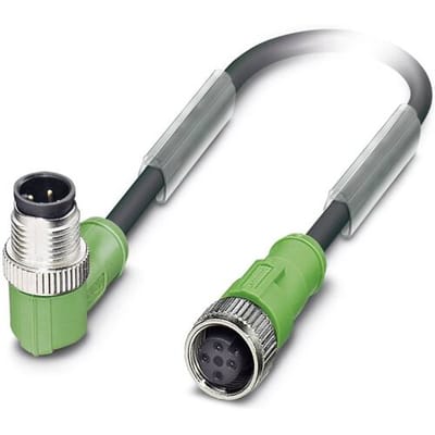 Phoenix Contact 1544950 Sensor/actuator connector, geassembleerd M12 Aantal polen (sensoren): 4 Stekker, haaks, Bus, recht 5.00 m 1 stuk(s)