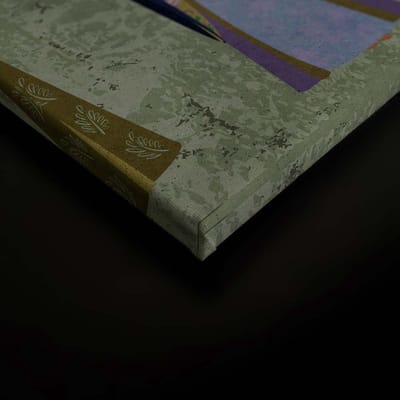 Canvas print DD120402 kimono 1 A.S. Création 0,9 x 0,6 m Groen Kantoor Hal/Gang Keuken Slaapkamer Woonkamer