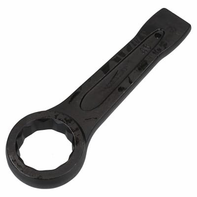 Dailygoods- Ringsleutel 27 mm - Slogging Sleutel - Zwart - Hoogwaardig Koolstofstaal - Geschikt voor Zeskantbouten - Korte Handgreep - Moersleutel