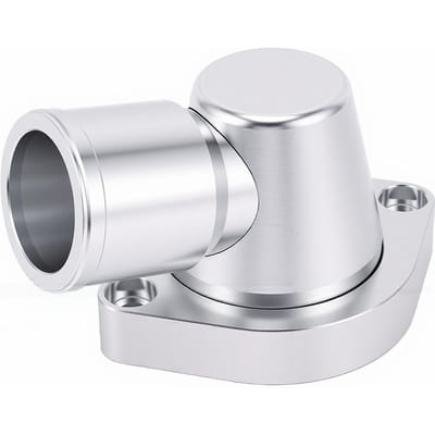 Boîtier de thermostat pivotant 90 degrés en aluminium usiné, raccord d'eau 1,5 pouces, argenté, remplacement pour moteur LS