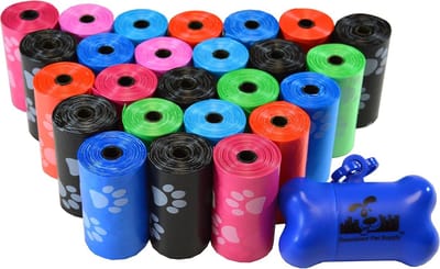 Huisdier Afval Zakken - Poepzakjes Opruimen - Honden Uitlaten - Lekvrij & Stevig - 500 Stuks - Regenboog Poot