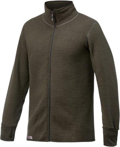 Woolpower Merino Mid Layer Full Zip Jacket 600 - Pine Green