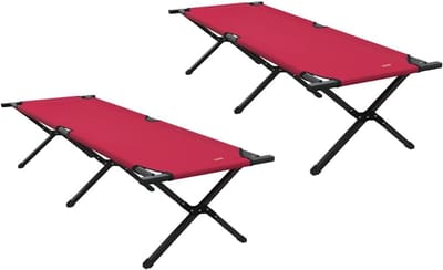 Opvouwbaar Camping Bed - Loungebed Buiten - Ontspannen in de natuur - Lichtgewicht metalen frame - 193 x 69 cm