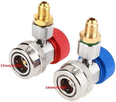 Dailygoods- Snelkoppelingen Hoge Doorstroming - Conversie Set - Poortadapters - Koppelingen - A/C Meter - Betrouwbaar en Veilig - Airconditioningkoppelingen