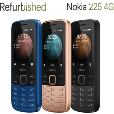 Gerenoveerde Nokia Originele Nokia 225 4G Dual SIM-functietelefoon mobiele telefoon 1 Battery 1 Charger zwart