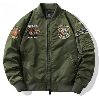 Lente en Herfst Nieuwe Luchtmacht Jas Mannen Zware Industrie Geborduurde Baseball Uniform Grote Maat Jas XXXXL black