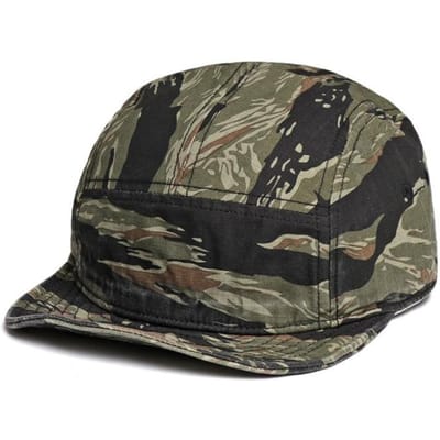 Camouflage Kleur Vintage 5-Panel Baseballpet Voor Mannen Vrouwen, Korte Klep Effen Katoen Gaas, Perfect Voor Buiten Casual & Dagelijks Gebruik black