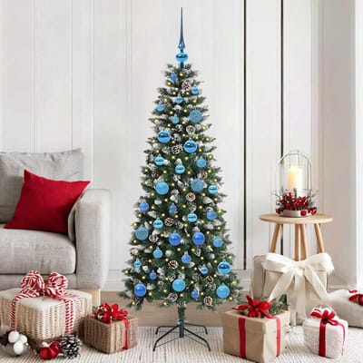 vidaXL - Kunstkerstboom - Groen - 150 - cm - PVC - en - Plastic - en - Staal