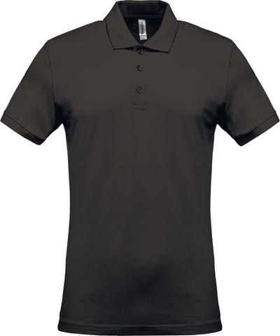 Kariban Piqué-herenpolo korte mouwen K254 - Dark Grey - S