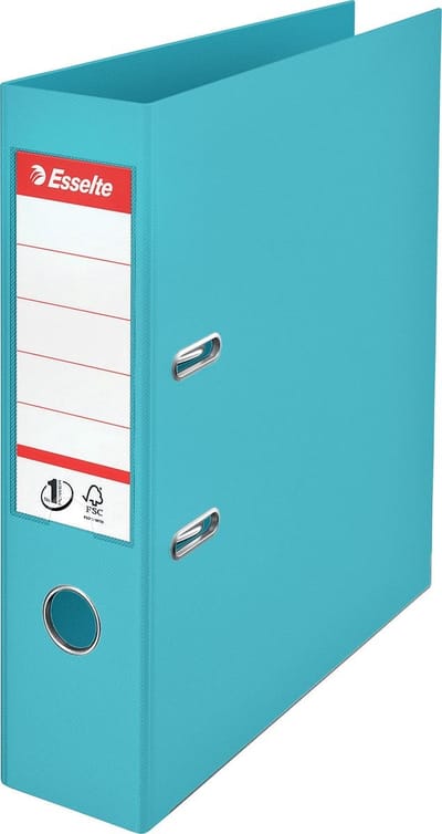 Esselte No.1 Colour'Breeze Kunststof A4 Ordner voor 500 Vellen - Rugbreedte van 75mm - Blauw