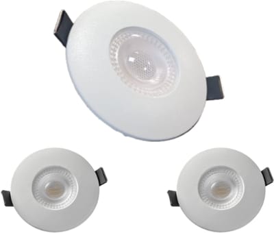McShine - Set van 3 - LED Inbouwspot IP65 - Badkamerspot - Spatwaterdicht - 4,9W - 3000K – Ø88mm - Wit