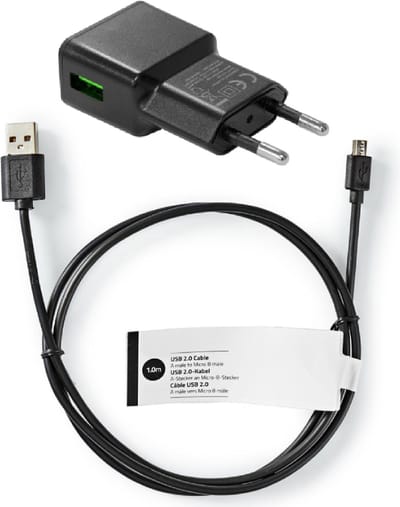 EKEN Videodeurbel Batterij Oplader - Geschikt voor EKEN V4, V5, V6 en V7 - 1 meter - Zwart