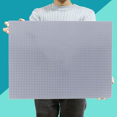 48*64 Stippen Basisplaat Bouwstenen Muur ZELF MAKEN Klassieke Stenen Speelgoed Ideaal Voor Kinderen Werkt Met Bouwsteen grijs