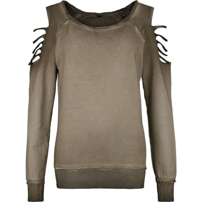 Outer Vision Sweatshirts - Sweat Shirt Gills - S tot L - voor Vrouwen - bruin