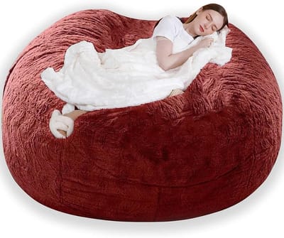 Zitzak Hoes - Stoelhoes Luie Bank - Ontspannen Zitten - Ultrazacht PV Materiaal - 180x90cm - Wijnrood