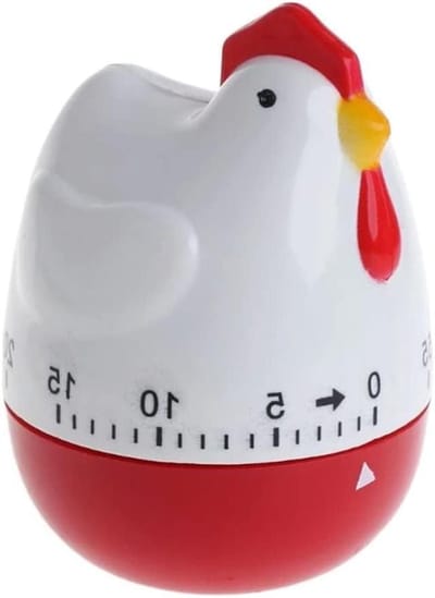 Ronte - Cartoon kip keukentimer mechanisch 60 minuten eierwekker bakken koken leren timer - keukenwekker voor kortere kooktijden - huiswarming cadeauidenavonds.