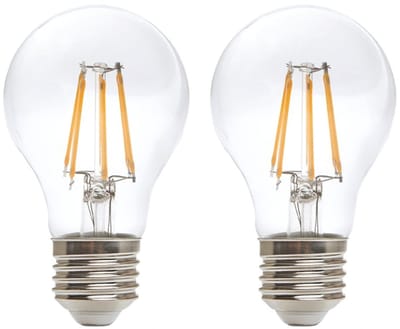 Kobi LED Filamentlamp E27 - 11.5W - 1521lm - 3000K Warm Wit - 230V - Ø60mm - Voor Woonkamer, Hal of Plafondarmatuur - 2 stuks