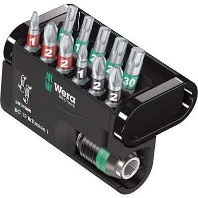 Wera Bit-Check 12 BiTorsion 1 05057420001 Bitset 12-delig Kruiskop Pozidriv, Kruiskop Phillips, Binnen-T-profiel Bitset