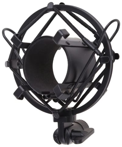 WiseGoods Premium Shock Mount - Spin Bevestiging Voor Studio Microfoons - Microfoon Houder - Vlog - Streaming Accessoires - Zwart