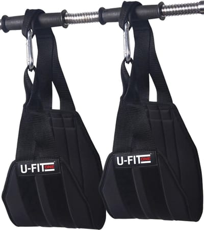 U Fit One Hanging Ab straps - Premium Ab Sling - Buikspiertraining - Workout Straps met Vulling voor Hangen - Leg Raise - Ab Bandjes voor Pull-Up Bar