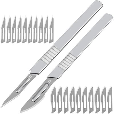 Dailygoods- Broodmes Professioneel - 20 Reservemesjes - Multifunctionele Broodsnijder - Roestvrij Staal - Handvat - Eenvoudig Ontwerp - Snijmes