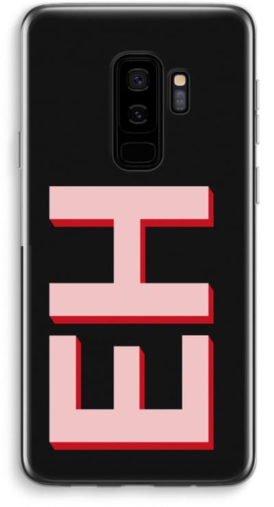 Gepersonaliseerd - Case Company® - Hoesje geschikt voor Samsung Galaxy S9 Plus hoesje - Monogram - Soft Cover Telefoonhoesje - Bescherming aan alle Kanten en Schermrand