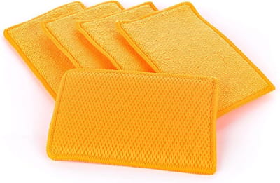 Insectenspons Auto - Bug Scrubber Spons - Auto Reinigen - Veilig op Alle Lakken - 10 x 15 cm - Oranje