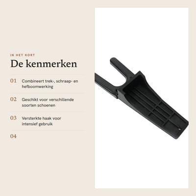 Dailygoods- Laarzenverwijderaar Ergonomisch - Trekker/Schraper - Antislip Grip - Versterkte Haak - Geschikt voor Werkschoenen/Sportschoenen - Hielkapbescherming - Schoenverwijderaar