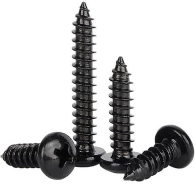 Houtschroeven - Zwarte Schroeven - Meubelmontage - Roestvrij staal - M2x4mm 100 stuks - Zwart