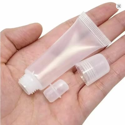 Premium tube - Set van 2 Stuks - 5ml - Mini plastic tube - Cosmetica potjes - Transparant - Draaidop - Schroefdop - Hervulbare verpakkingstas - Navulbaar - Reiszakje - Reisbenodigdheden - Lotion - Shampoo - Douchegel