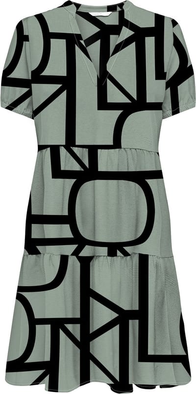 ONLY - ONLNOVA LIFE VIS S/S THEA DRESS WVN - Dames - Mini jurken