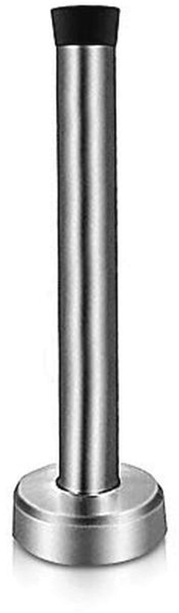 Deurstopper 4 Inch - Roestvrijstalen Muurbevestiging met Geluidsreducerende Rubber Tip