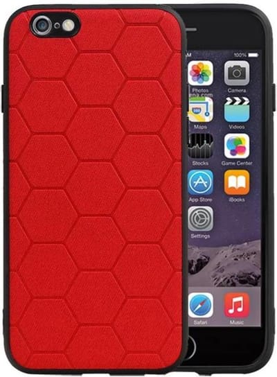 Hexagon Hard Case - Telefoonhoesje - Backcover Hoesje - achterkant hoesje - Geschikt voor iPhone 6 / iPhone 6s - Rood