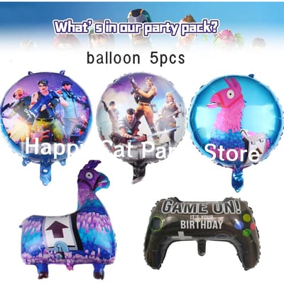 Schietspel Fortnition Verjaardagsfeest Decoratie Cartoon Alpaca Llama Bord Tafelkleed Babyshower Kinderen Bedankjes Feestartikelen