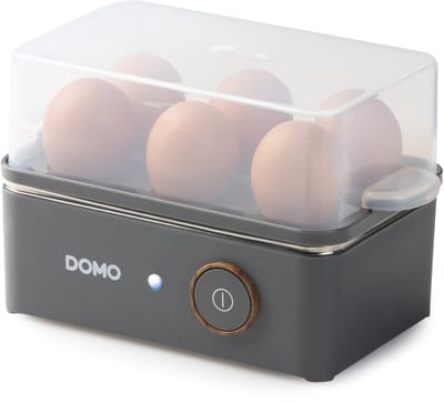 DOMO DO9283EK Eierkoker “Wood You” - 1 tot 6 Eieren - Mat Grijs - Houtlook