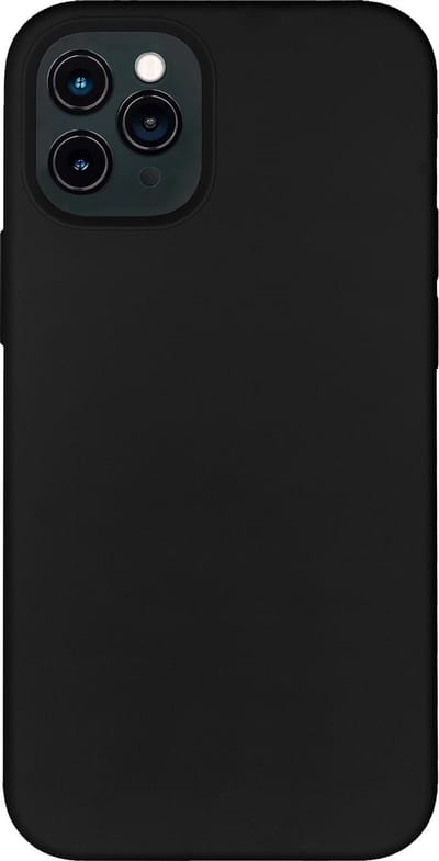 BMAX Siliconen hard case hoesje geschikt voor Apple iPhone 12 Pro Max / Hard Cover / Beschermhoesje / Telefoonhoesje / Hard case / Telefoonbescherming - Black/Zwart